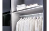 Šatní skříň Easy Plus, šířka 225 cm/extra výška 236 cm, grafit/sklo