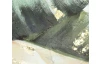 Ručně malovaný obraz Tropické listy, 120x40 cm