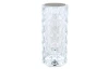 Stolní LED lampa Gixi 21 cm, imitace křišťálů
