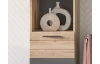 Vysoká koupelnová skříňka Mason, dub/šedá