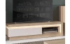 TV skříňka Lyon, dub riviera/bílá lesk, s osvětlením