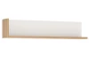 Nástěnná police Lyon 120 cm, dub artisan/bílá lesk