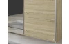 Šatní skříň Quadra, 315 cm, dub sonoma/zrcadlo