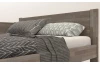 Rohová postel se zástěnou vlevo Fava L 180x200 cm, šedý buk