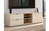 TV skříňka se zásuvkami Avola, 140 cm, béžová kašmír/dub cremona