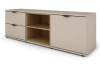 TV skříňka se zásuvkami Avola, 140 cm, béžová kašmír/dub cremona