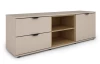 TV skříňka se zásuvkami Avola, 140 cm, béžová kašmír/dub cremona