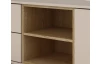 TV skříňka se zásuvkami Avola, 140 cm, béžová kašmír/dub cremona