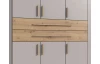 Šatní skříň se zásuvkami Digit, 225 cm, béžová kašmír/dub artisan