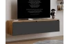Závěsná TV skříňka Asko Living, 135 cm, dub artisan/antracit