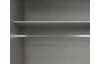 Šatní skříň se zrcadly Düsseldorf, 270 cm, šedá sahara