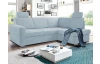 Rohová sedací souprava Robin, šedo modrá látka, pravý roh