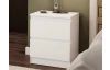 Skříňka/noční stolek Carlos 40 cm, bílá, 2 zásuvky