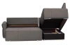 Rohová sedačka na trvalé spaní Ischia, světle hnědá látka, pravý roh