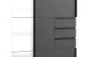 Šatní skříň se zrcadlem Saigon 270 cm, grafit