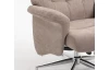 Relaxační TV křeslo s podnožkou Leonardo, cappuccino látka
